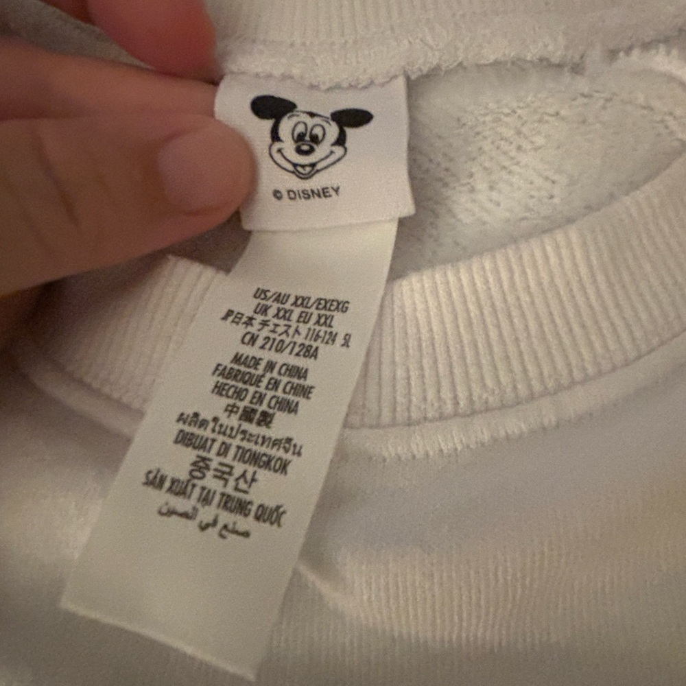 Disney White Shirt with Red Mickey Mouse Graphic - Picture 2 of 3